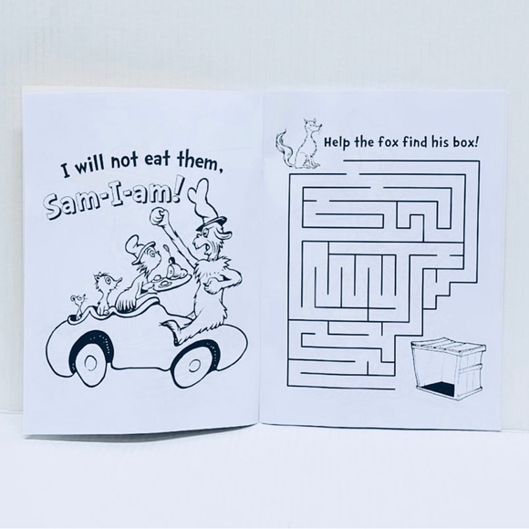 Dr. Seuss Green Eggs and Ham coloring & activity Book with crayons - Picture 10 of 10